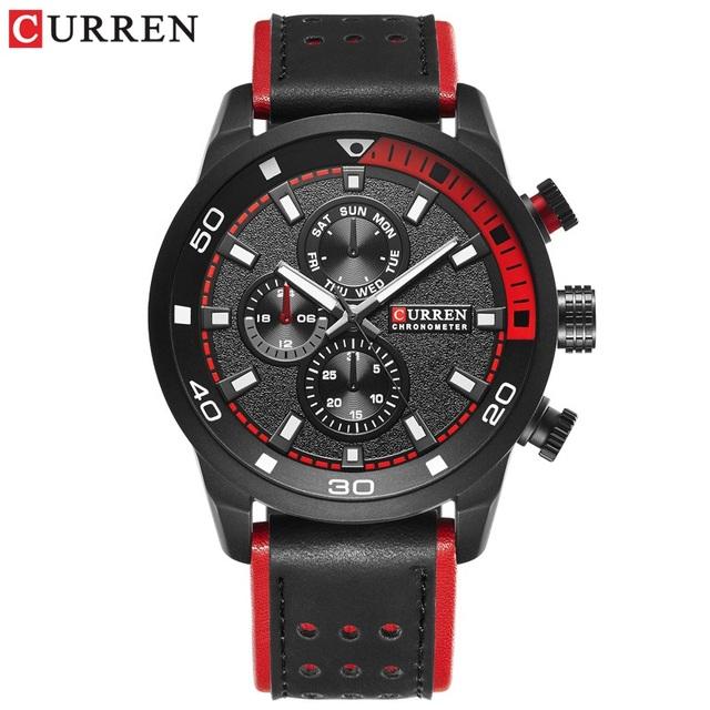 CURREN Luxury Fashion Analog Military Sports Watches High Quality Leather Strap Quartz Wristwatch