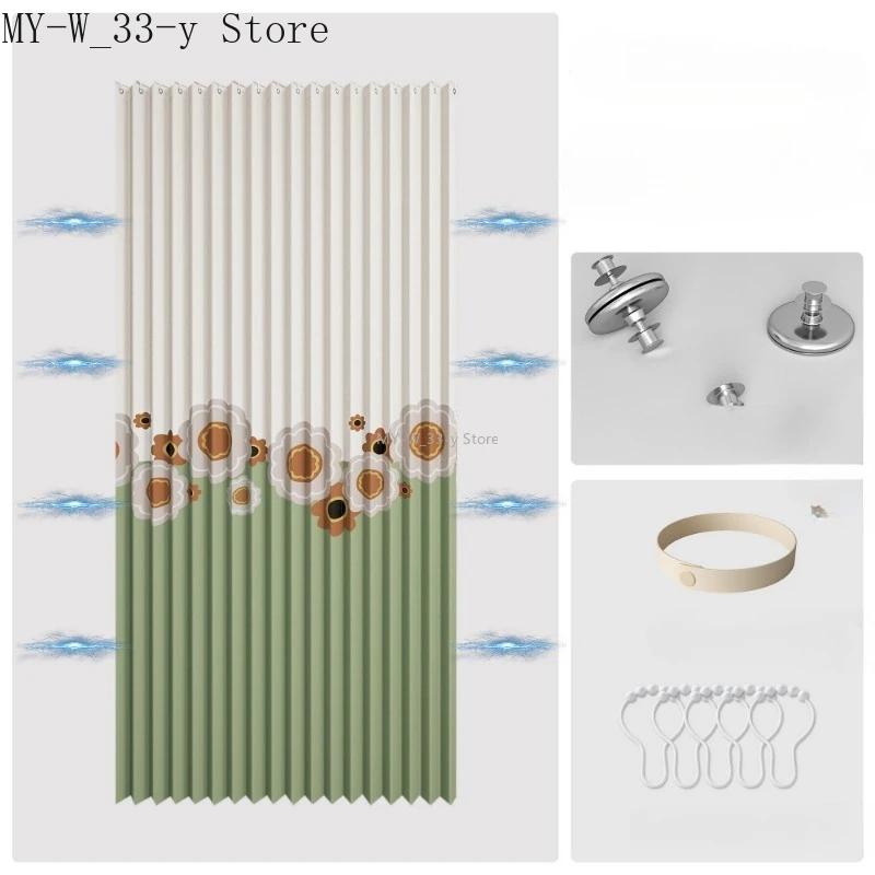 Pleated Folding Door Curtain for Closet Door Curtains for Doorways Closet Curtains Accordion Door Curtain for Doorways