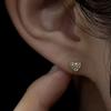 14K Lolly Heart Cubic Earrings