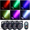 Set mit 4 Vollfarb-Bühnenlichtern mit 36 LEDs - Par, Disco, Bar, Strobe
