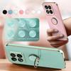 Glossy Plating Ring Holder Case for Xiaomi 17T 15T Pro Soft Silicone Lanyard Lens Protection Cover For XIAOMI MI17T Pro 15Tpro