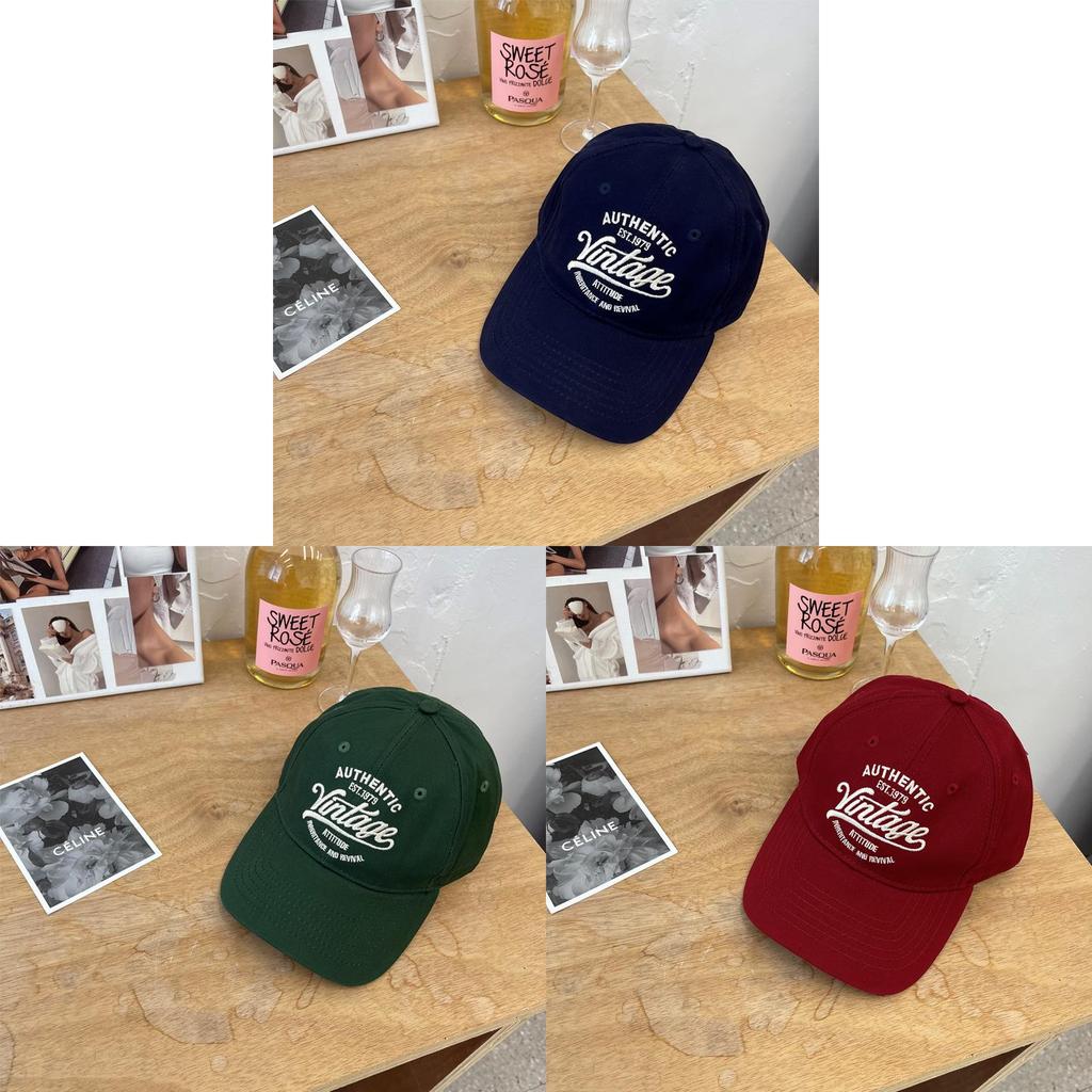 Vintage Embroidered Baseball Cap For Women With Sun Protection And Breathability