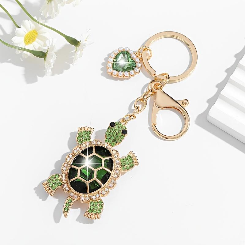 Luxury European Style Cute Turtle Keychain for Women, Creative Bag Charm Accessory