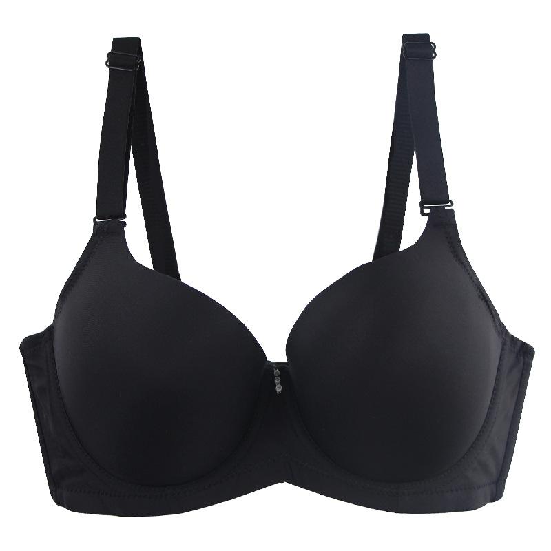 Thin cup, large size bra, smooth and seamless, gathered with steel ring, fat mm thin.