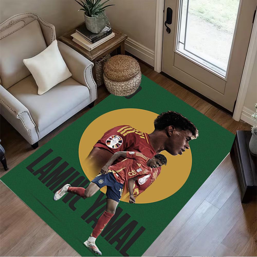 Lamine Yamal's Barcelona Debut Floor Mat Suitable for Entryway Dormitory Playrooms Kitchen Antislip Carpet Decorate Offices