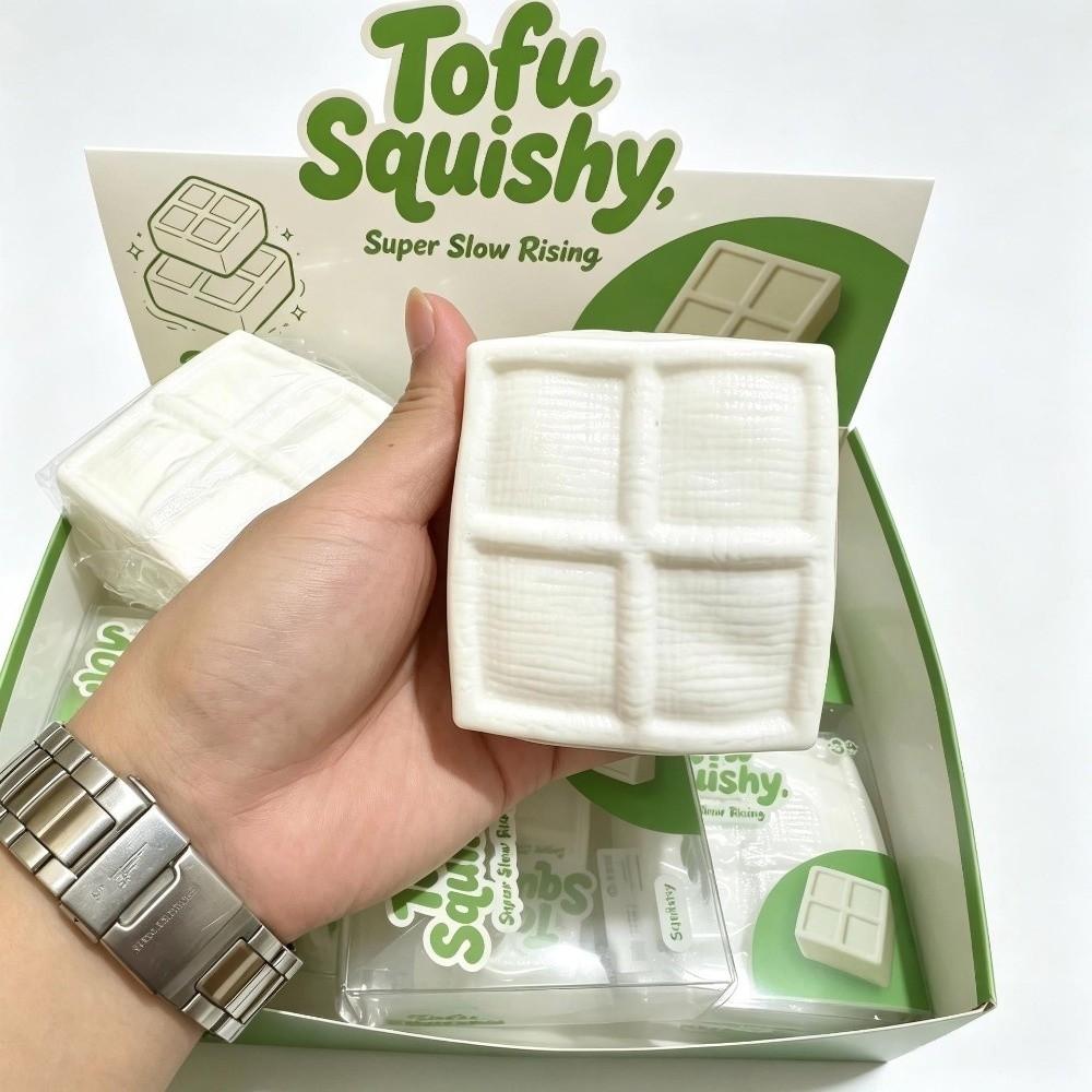 Simulation Tofu Tofu Squishy Toy Soft Rubber Tofu Fidget Toy Tofu Squeeze Toy  Gift