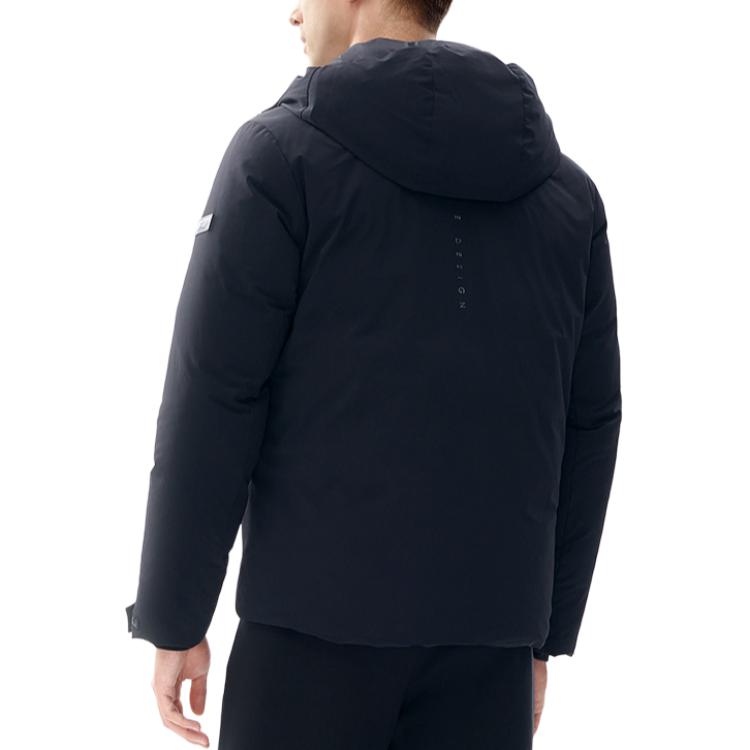 FILA Simple Business Casual Warm Long Sleeve Down Jacket Men Outerwear Black F11M247910F-BK