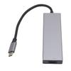 USB C Hub 5 In 1 Multiport Adapter 4K Stunning Display Type C Docking Station for Laptops Tablets Grey Aluminum Alloy