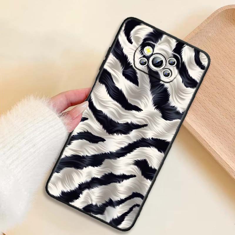Luxurious leopard print pattern Phone Case For Xiaomi Mi Poco F3 F4 F5 F6 X3 X4 X5 X6 X7 M3 M4 M5 M6 M7 GT Pro 5G Black