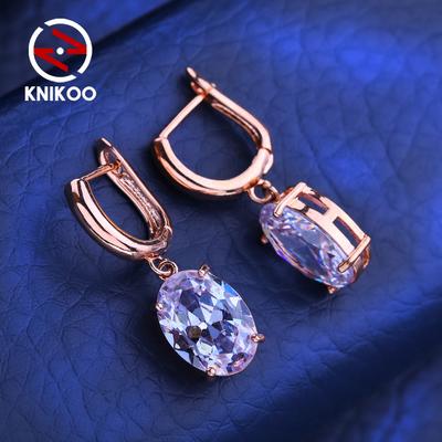 Clip Earrings For Women Cubic Zirconia Fashion Hoop Earrings Jewelry For Wedding Party Gifts