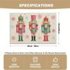 4pcs or 6pcs Nutcracker Placemats Suitable for Christmas Table Decor - Pink Golden Blue Snowflake Linen Table Mats, Hand Wash Only Elegant Rectangular
