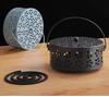 Fireproof Anti-Scald Mosquito Coil Holder with Lid - Iron Incense Burner for Indoor Use