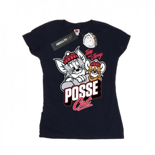 

Tom And Jerry Womens/Ladies Posse Cat Cotton T-Shirt XXL білий