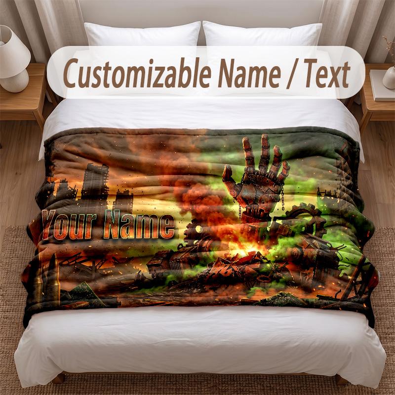 Other Similar Designs Theme Soft Blanket Personalized Custom Name Text Print Warm Blanket Home Sofa Bedroom Decor