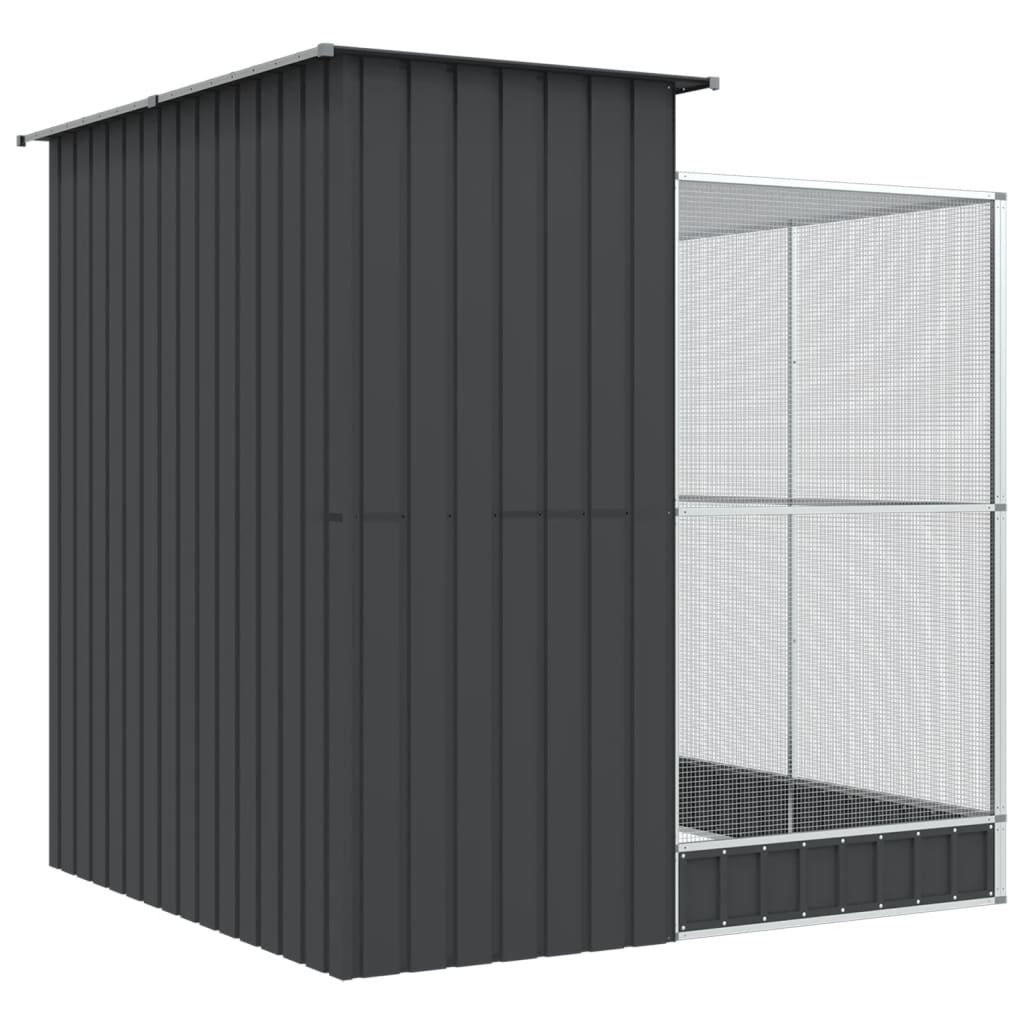Vidaxl Aviary with Extension, Silver, 209X203X216 Cm, Steel