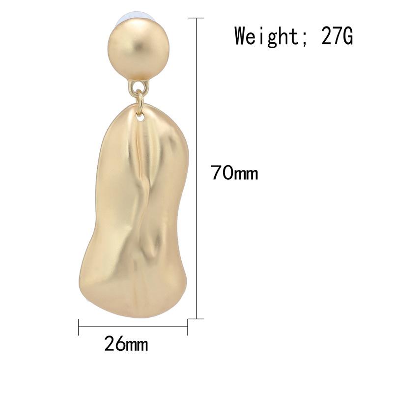Metal Premium Alloy Earrings Irregular Geometric Earrings Female Exaggerated Retro Earrings Eid Al-Fitr Lasser Bairam