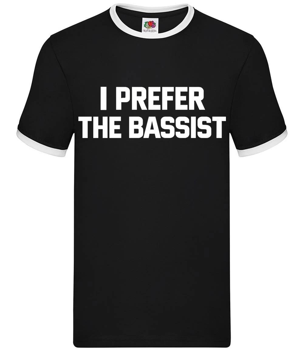 I Prefer The Bassist - Mens Ringer - Bass Player Band Gig Fan Tour Music Love XL