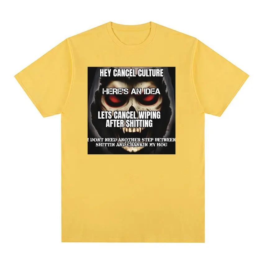 Evil Edgy Skeleton Cancel Culture Graphic T-shirts Funny Dank Meme T-shirt Men Women Harajuku Y2k Vintage Oversized T Shirt Tops