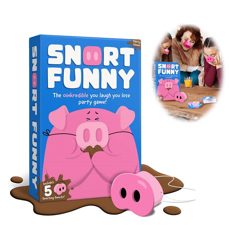 Il Tuo Oinkcredibile Ridi Perdi Gioco di Festa Giochi per Famiglie Per Bambini Grugnito Divertente 150 Carte Sfida, 5 Musi di Maiale e Gettoni Fango