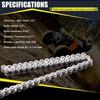 420 Motorcycle Chain 132 Links fit for 50 70 90 110 125cc SSR TaoTao Coolster Apollo Baja 212cc Go Kart Mini Bike Powersports Parts Chinese ATV 4