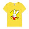 Simon Kids Children's T-shirt Rabbit Printed T-shirt Summer Boys and Girls' Top Cute Summer 2025 Children's Fashion T-shirt