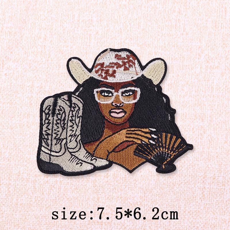 Black Girl Embroidery Patch Iron On Patches For Clothing Black Girl Magic Patches On Clothes DIY Sewing Ironing Patch Applique