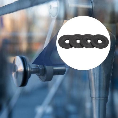 uxcell M4 Washers, 120pcs Nylon Flat Washers, 4mm Inner Diameter, 10mm Outer Diameter, 1mm Thick, Insulated for Shower Hoses, Faucet Pipes, and Glass