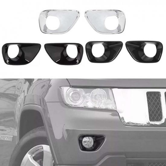 2PC For 2011-2013 Jeep Grand Cherokee Fog Light Lamp Cover Bezel Trim Left+Right