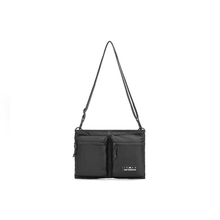 New New Balance Fabric Shoulder Bag Crossbody Bag Regular Unisex Black LAB13625-BK