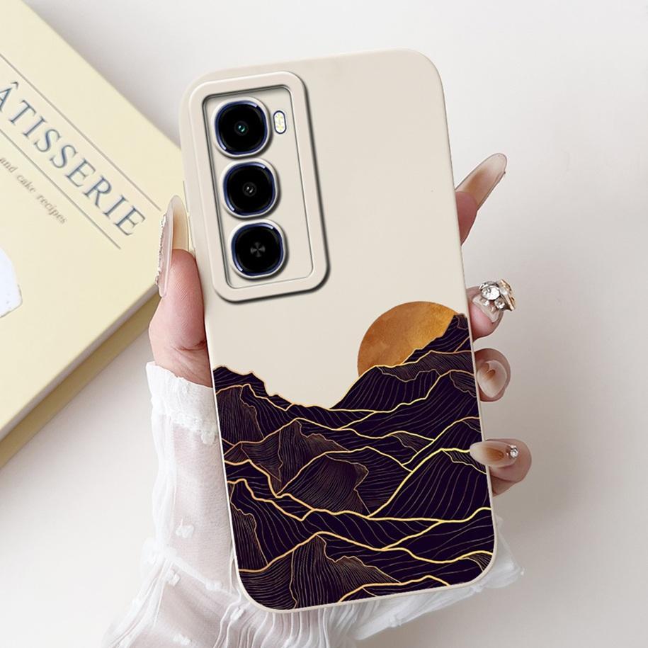 For Itel City 100 Case Luxury Sunset Marble Painted Soft Liquid Silicone Shockproof Cover For Itel City 100 2025 City100 4G Capa