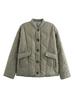 Women'S Quilted Button Cotton Clothing Fashion Comfortable Vintage Casual Jacket