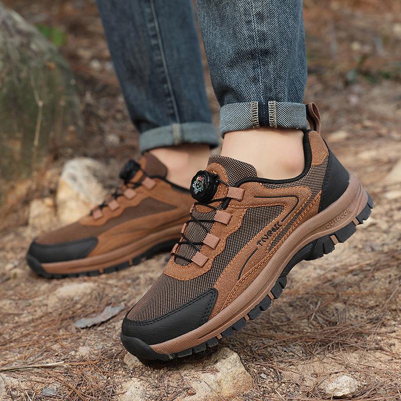 Neue trendige Herrenschuhe und Damenschuhe, verschleißfeste und atmungsaktive Laufschuhe, vielseitige Freizeitschuhe mit drehbarem Knopf