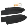 1 Pair Front Door Panel Armrest Cover Microfiber Leather Car Interior Accessories Replacement for CRV 2007‑2011Black