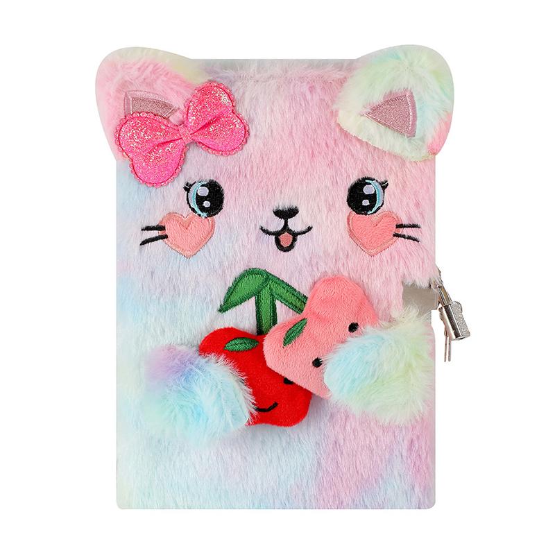 

Блокнот-дневник формата А5 с замком, подарок для девочек 6, 7, 8 лет, милый блокнот с котиком, линованный журнал для девочек, секретный дневник для девочек