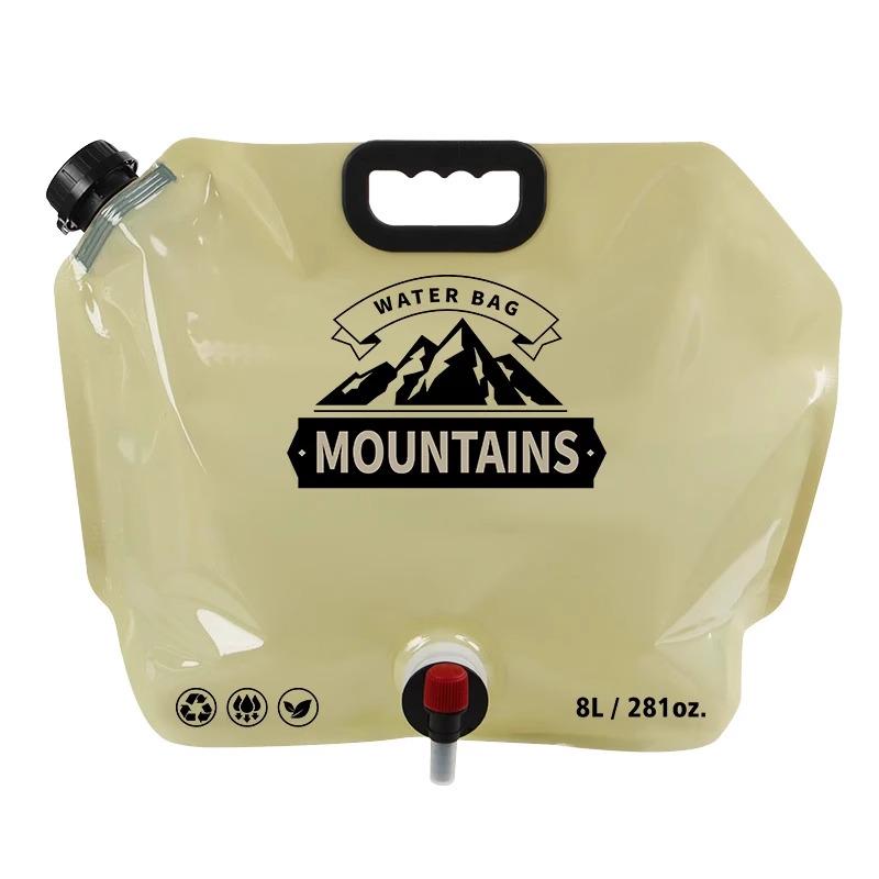 Collapsible 8L Outdoor Water Tank - Portable, Thickened, Soft Body Container for Camping & Music Festivals