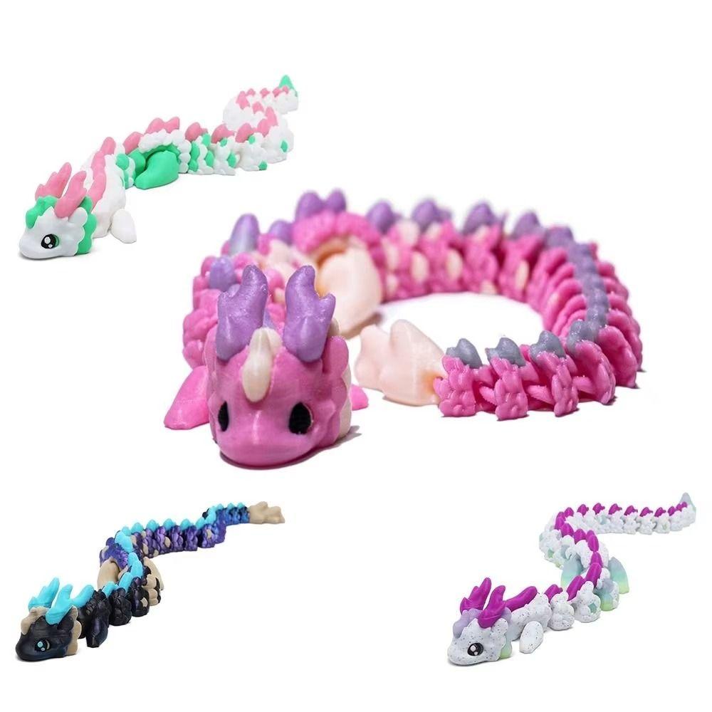 Bewegliches Gelenk Drachenmodell Spielzeug Langhaariger Drache Actionfigur 3D-gedruckter Drache Mikrolandschaft