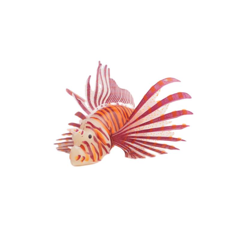 Lifelike Lionfish Inspired Aquarium Decor Colorful Glow in the Dark Floating Fish Ornaments Great for Home Aquarium Decoration