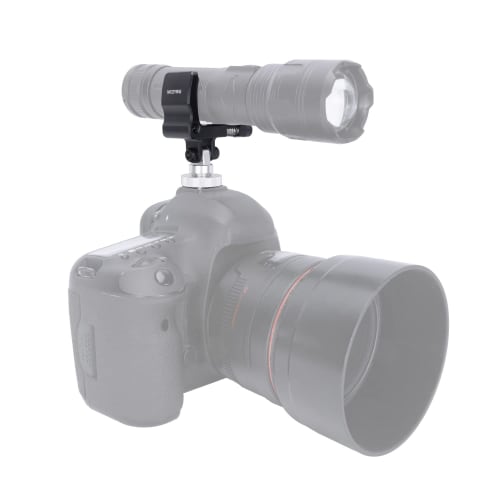 Niceyrig Shotgun Microphone Holder, Cold Shoe Camera Flashlight Holder, Aluminum Alloy (18-35mm) -549
