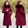 Cappotto Parker invernale caldo da donna, giacca lunga al ginocchio, cappotto caldo con vita alta
