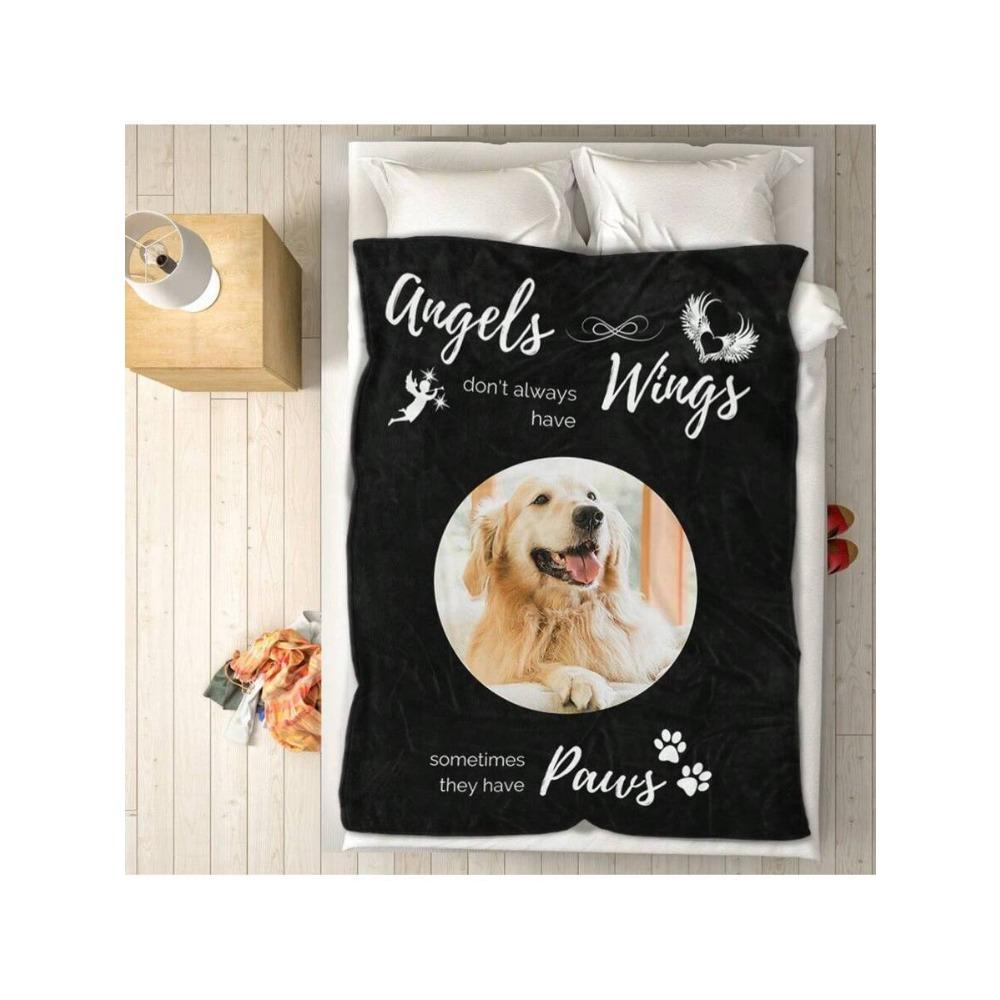 1 Pc Customized Blanket Upload Pet Pictures DIY Flannel Blanket - Customized Warm Photos Perfect Pet Gift for Men and Women