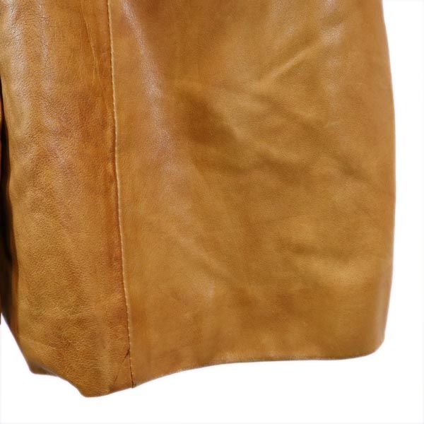 VERA PELLE Made In Italy Genuine Leather Leather Jacket S Camel Women Used
