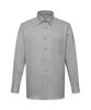 DAKS SHIRTS No-Care Rayon Blend Solid Shirt Regular Fit Gray_Dma1Shdl106G1
