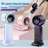2025 Three-in-One Turbo High-Speed Folding Handheld Mini Fan with USB Charging and Digital Display - Free Shipping