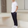 FILA Embroidered Logo Knit Jogger Pants Men Bottoms Legendary-Blue F11M118611FNV