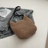 Large capacity woven straw bag women's summer new shoulder messenger bag seaside vacation wind beach bag