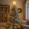 Plastic Christmas Tree Top Star Glowing Lightweight Star-Shaped Light Lovely Christmas Decorative Star Light Xmas Party