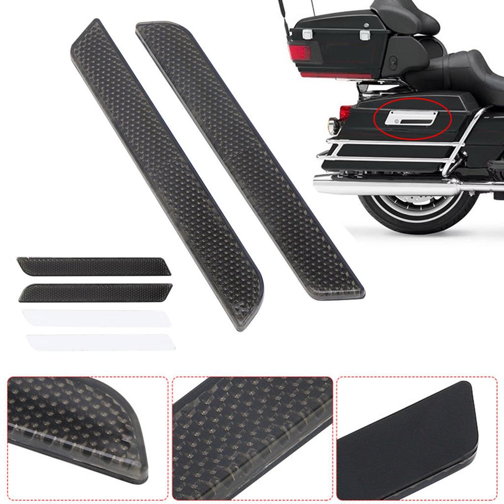 1 Pair Motorcycle Reflectors for Touring Road King Road Glide Street Glide 93-13 Motorbike Saddle Bag Latch Covers Trim