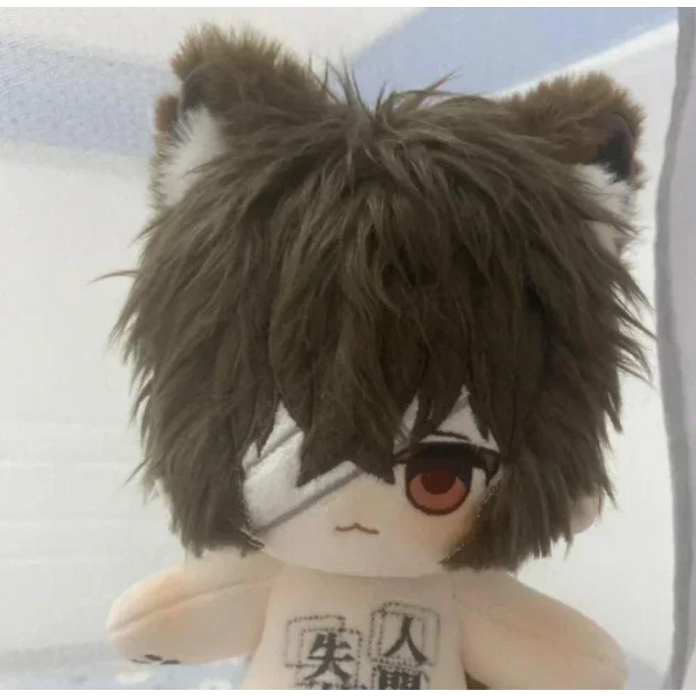 Cute Anime Bungo Stray Dogs Dazai Osamu Cat 20cm Plush Cotton Doll Dress Up Clothes Outfits Kawaii Animal Ear Body Cosplay Gift