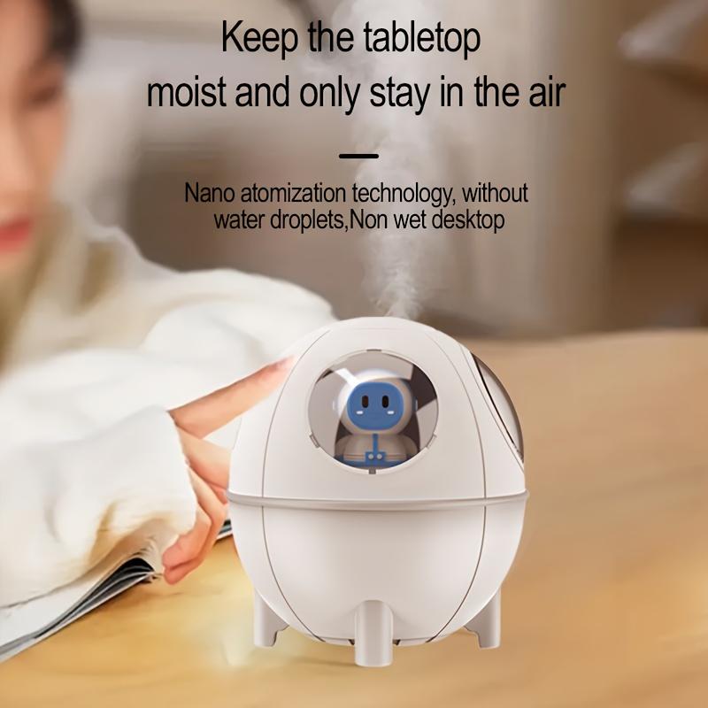 Space Capsule Humidifier, Seven-color Atmosphere Light Humidifier, Water Replenishment Instrument Mini Air Water Replenishment,