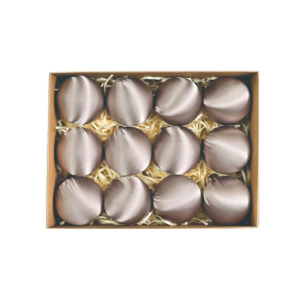 Glossy Velvet Christmas Hanging Ball Ornaments Festive Atmosphere Christmas Tree Decoration Ball Satin Christmas Ball